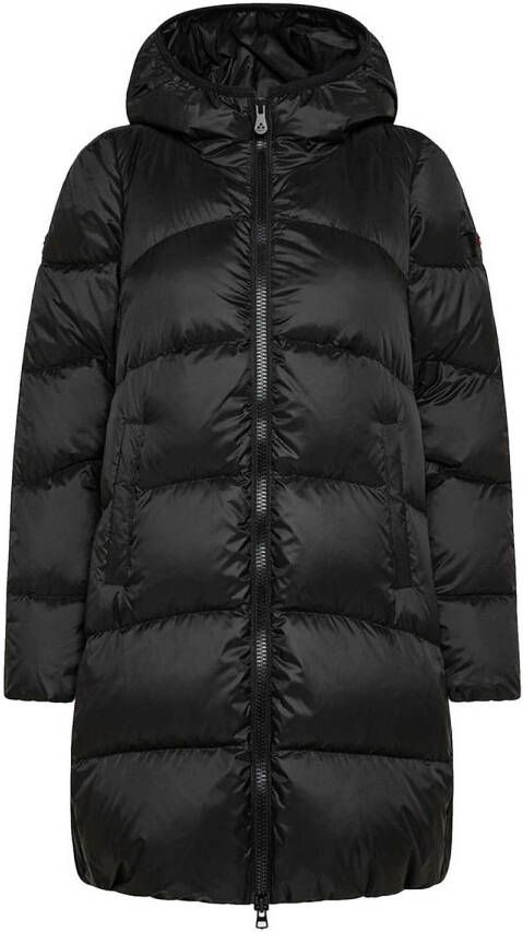 Peuterey Long down jacket in recycled fabric Zwart Dames
