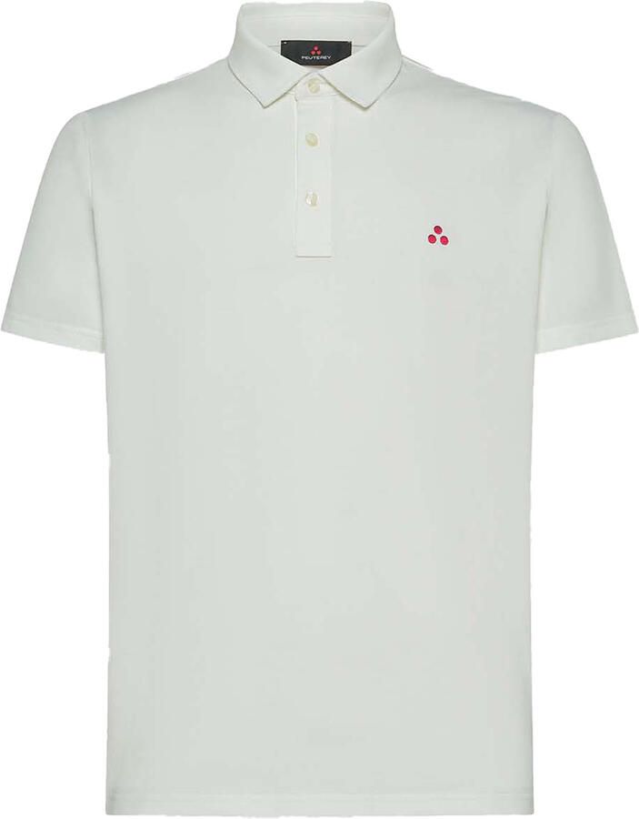 Peuterey Katoenen Polo Shirt Collectie Lente Zomer White Heren