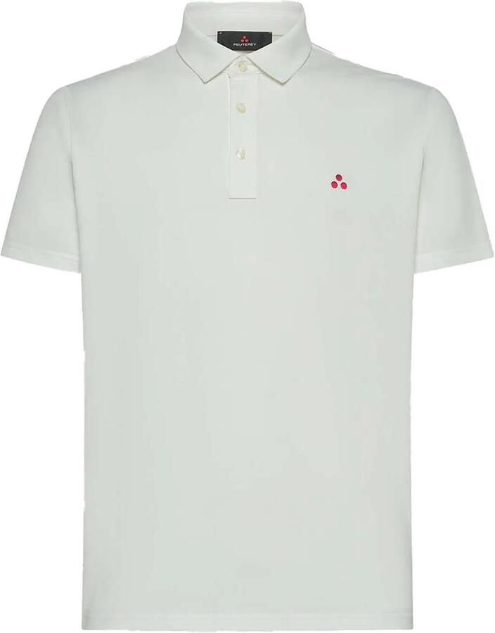 Peuterey Katoenen Polo Shirt Collectie Lente Zomer White Heren