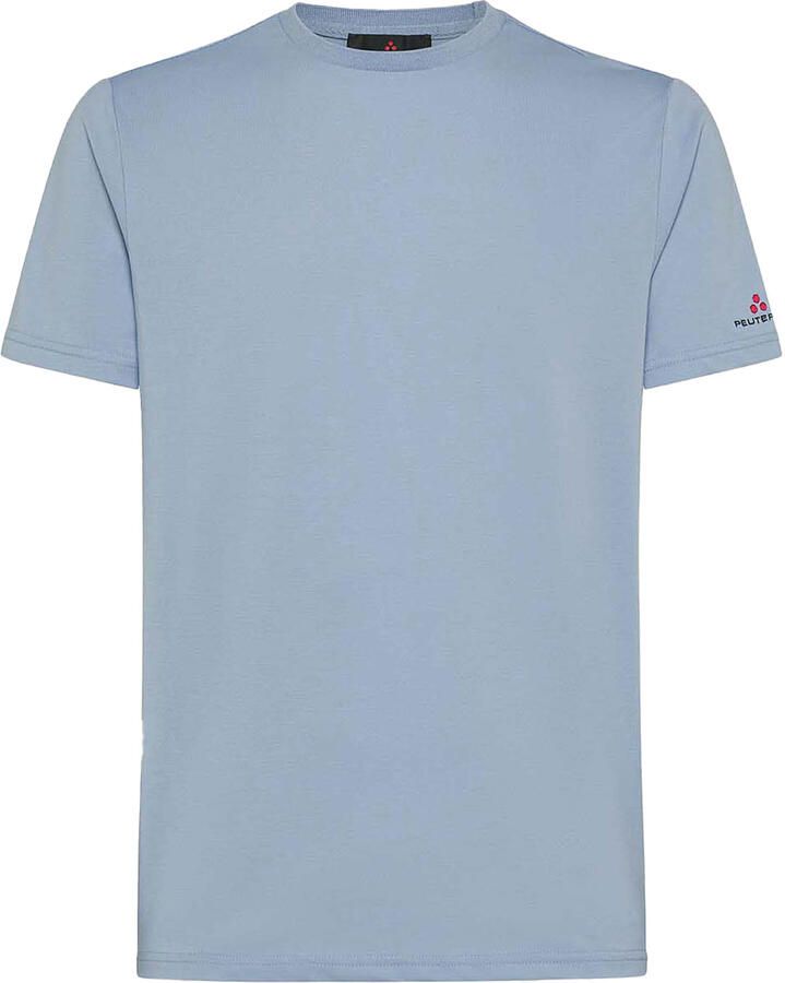Peuterey Blauw Gebreid Heren T-Shirt met Logo Blue Heren - Foto 2