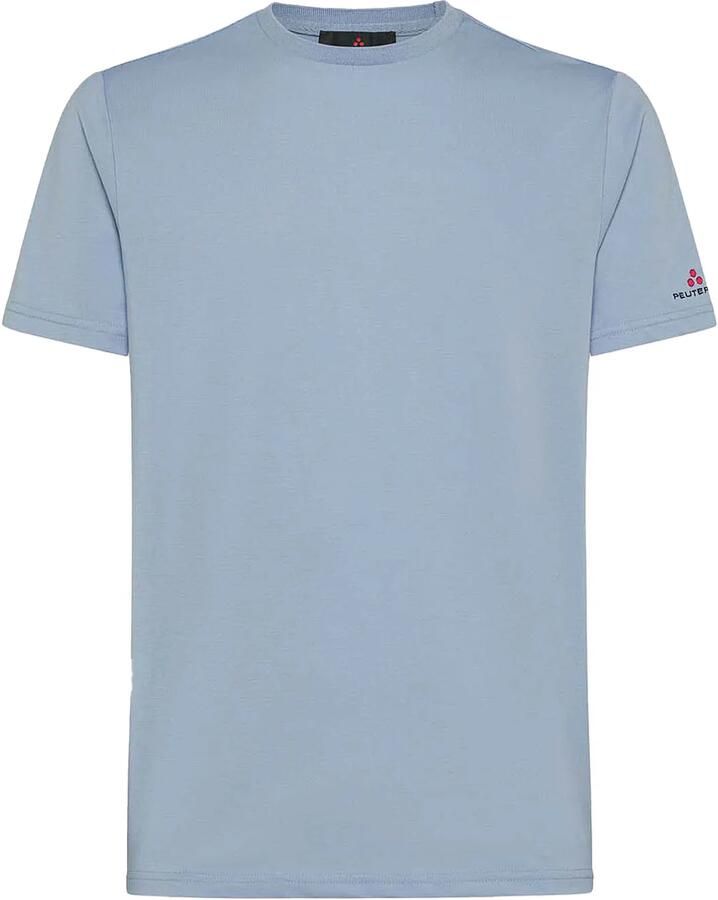 Peuterey Blauw Gebreid Heren T-Shirt met Logo Blue Heren - Foto 2