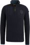 PME LEGEND Heren Truien & Vesten Half Zip Collar Cotton Rib Knit Donkerblauw - Thumbnail 2