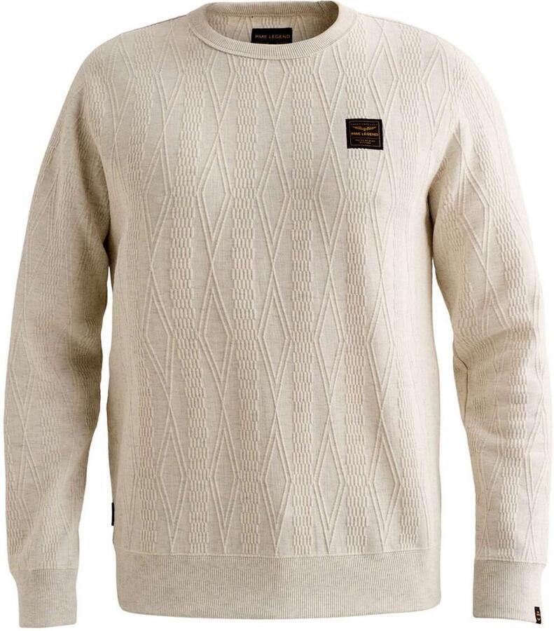 PME LEGEND Sweatshirt met allover jacquardpatroon en badge