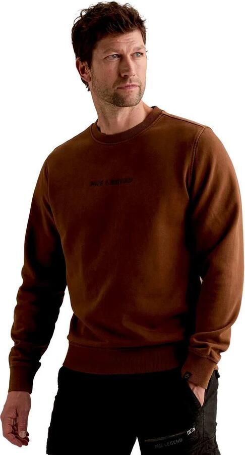 PME LEGEND Sweatshirt met garment-dye wassing en logo op de borst - Foto 4