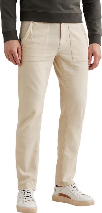 PME Legend relaxed casual broek met linnen beige - Foto 3