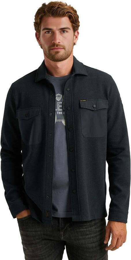 PME Legend Regular fit overhemdjack met borstzakken