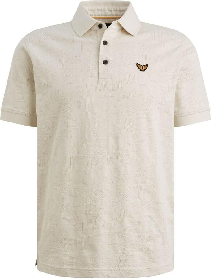PME LEGEND Heren Polo's & T-shirts Jacquard Jersey Ecru