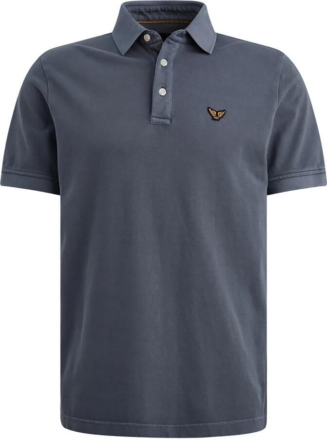 PME LEGEND Polo met tailwing logo en garment-dye wassing