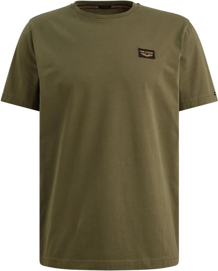 PME LEGEND Heren Polo's & T-shirts Short Sleeve R-neck Guyver Tee Olijf - Foto 5