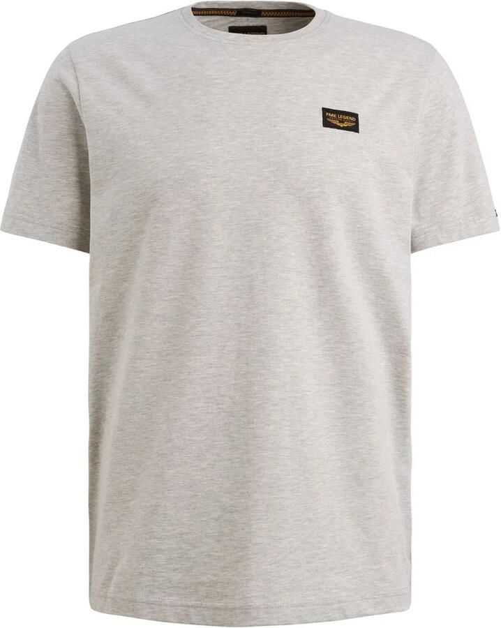 PME LEGEND Heren Polo's & T-shirts Short Sleeve R-neck Guyver Tee Lichtgrijs