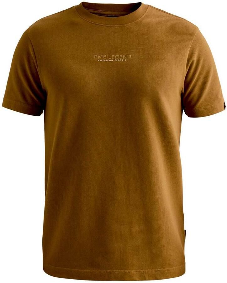 PME LEGEND T-shirt met klein artwork en wafelstructuur