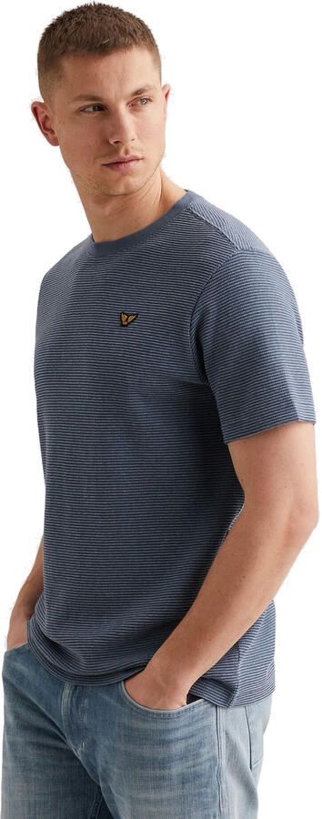 PME LEGEND Heren Polo's & T-shirts Two Tone Textured Stripe Blauw - Foto 9