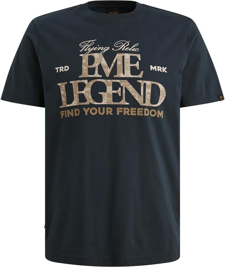 PME LEGEND Heren Polo's & T-shirts Short Sleeve R-neck Big Art Package Donkerblauw - Foto 8
