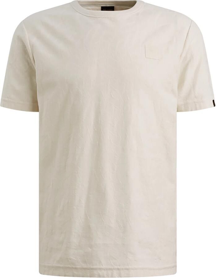 PME LEGEND Heren Polo's & T-shirts Short Sleeve R-neck Jacquard Jersey Creme - Foto 6