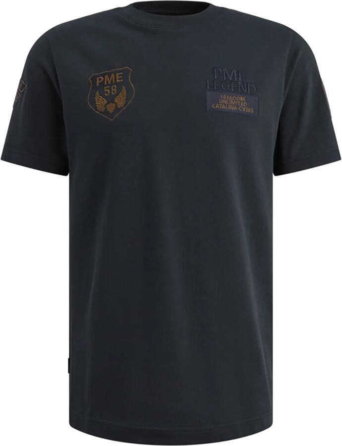 PME LEGEND T-shirt van jersey met meerdere badges - Foto 2