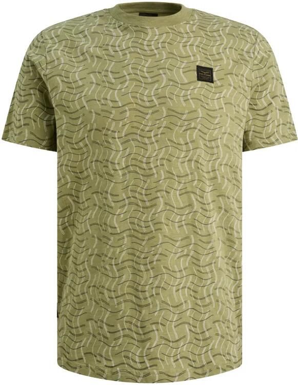 PME LEGEND T-shirt van slub jersey met allover print en badge - Foto 3
