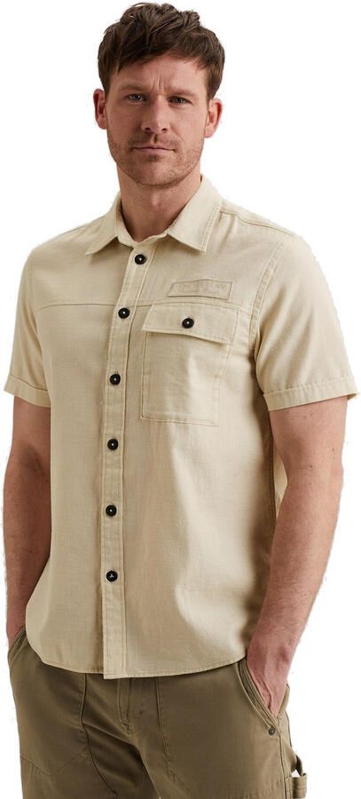 PME LEGEND Heren Overhemden Wrenchmen S s Cotton Slub Cargo Ecru - Foto 4