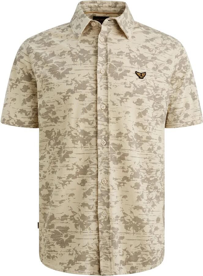 PME LEGEND Heren Overhemden Skynight S s Aop Desert Flower On Ctn Jersey Pique Creme - Foto 8