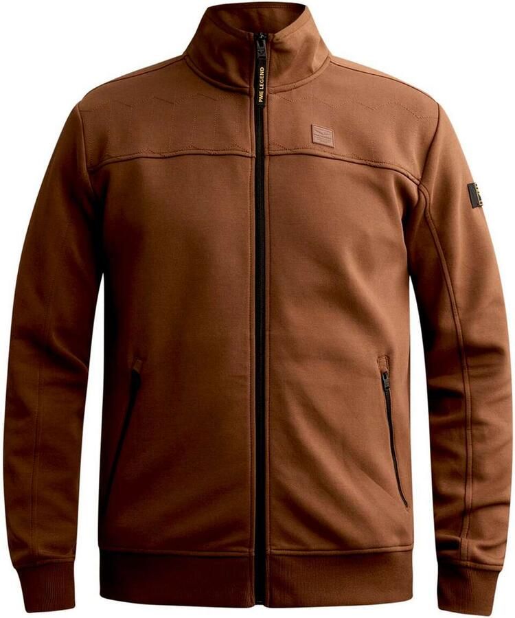 PME LEGEND Sweat jacket met ritssluiting en gequilt patroon