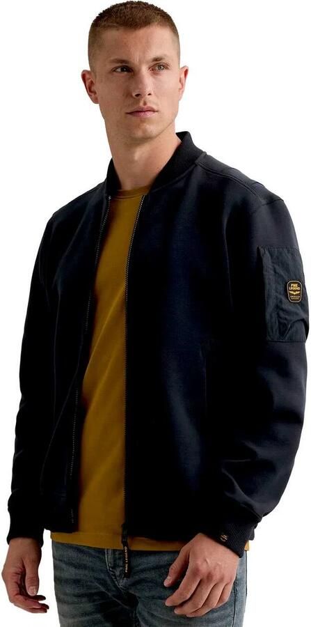 PME LEGEND Sweat jacket met ritssluiting en flight pocket - Foto 2