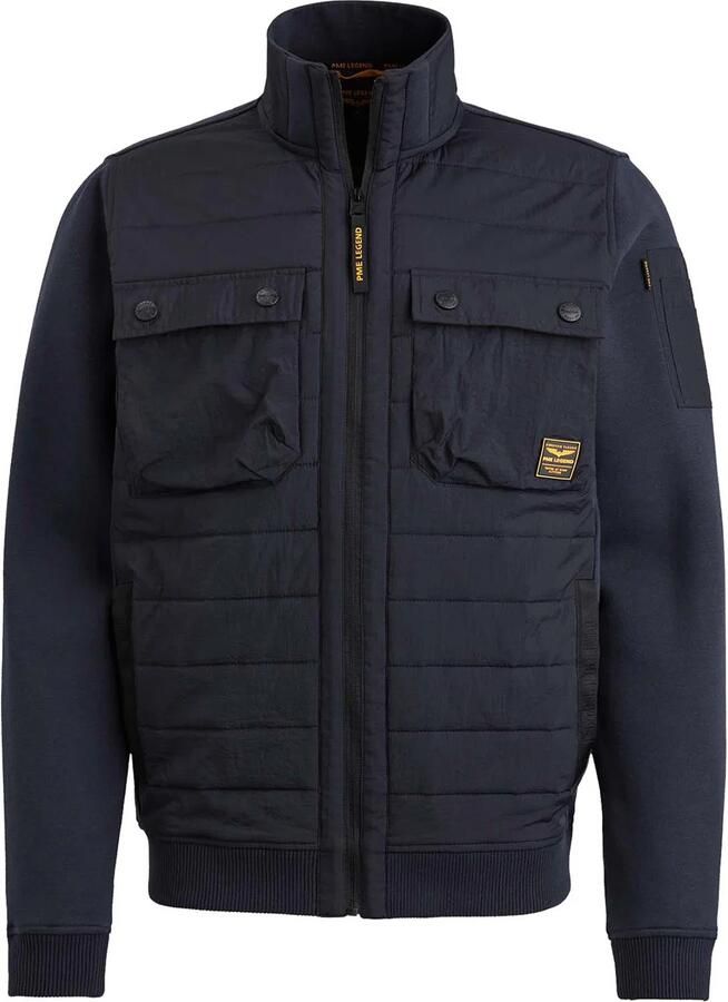 PME LEGEND Heren Jassen Zip Jacket Sweat Mixed Padded Donkerblauw - Foto 5