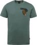 PME Legend T shirt met logo 6024 grijsgroen - Thumbnail 3