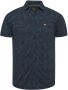 PME LEGEND Heren Overhemden Short Sleeve Shirt Print On Pique Jersey Donkerblauw - Thumbnail 3