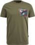 PME Legend regular fit T-shirt met backprint groen - Thumbnail 2