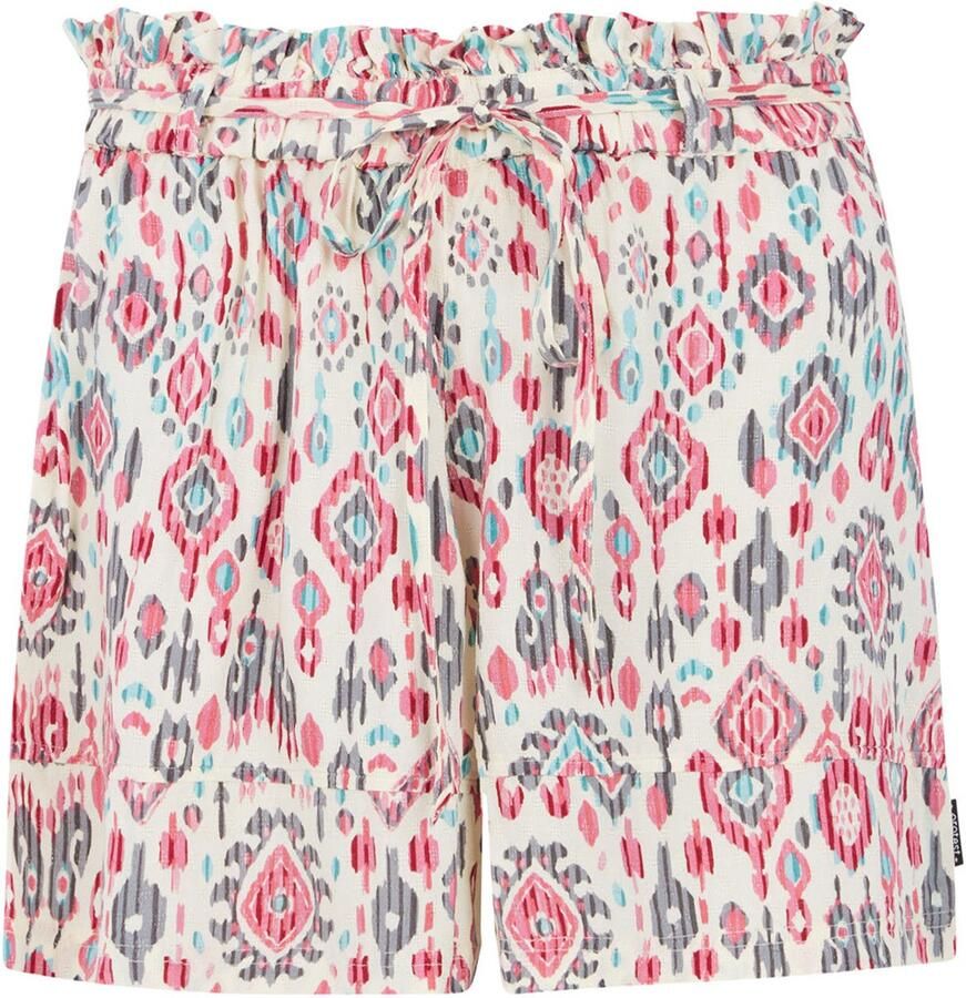 Protest high waist loose fit short met all over print ecru roze blauw - Foto 4