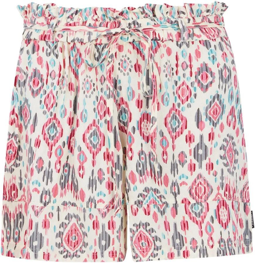 Protest high waist loose fit short met all over print ecru roze blauw - Foto 4