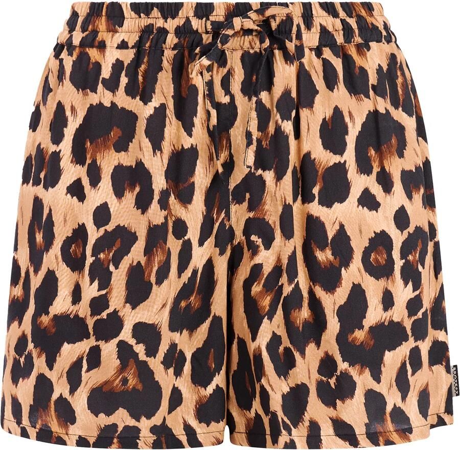 Protest regular waist casual short met panterprint bruin - Foto 3