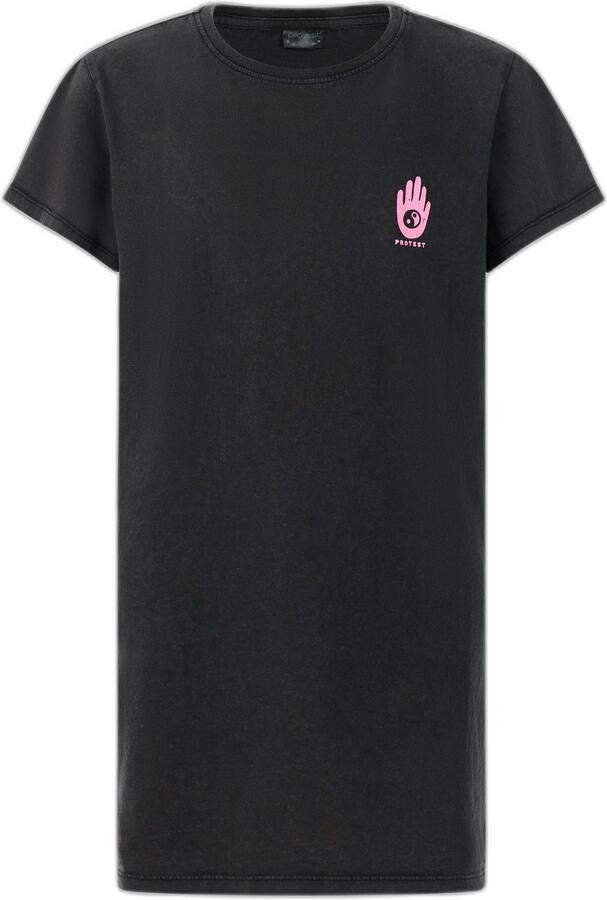 Protest T-shirtjurk met backprint zwart - Foto 3