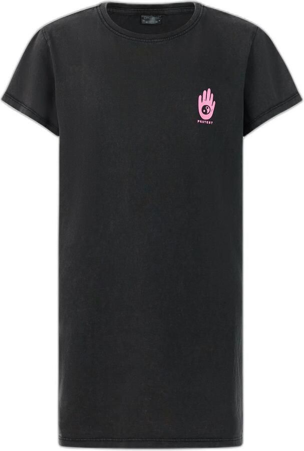 Protest T-shirtjurk met backprint zwart - Foto 3