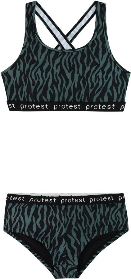 Protest crop bikini PRTMONICAS JR groen zwart