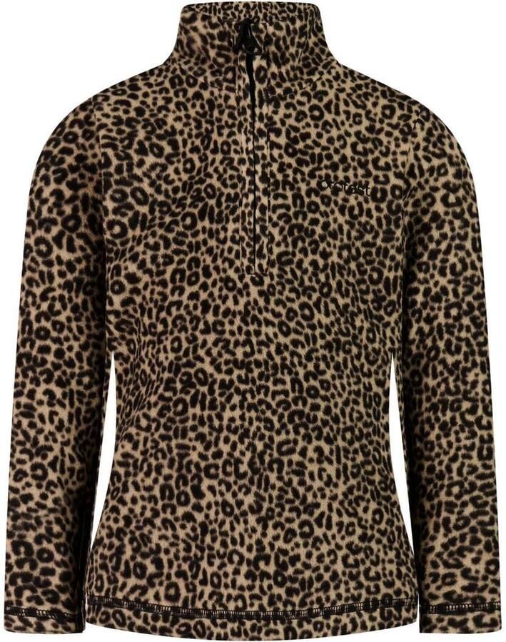 Protest PRTRemissy TD skipully met dierenprint beige zwart Meisjes Fleece Opstaande kraag