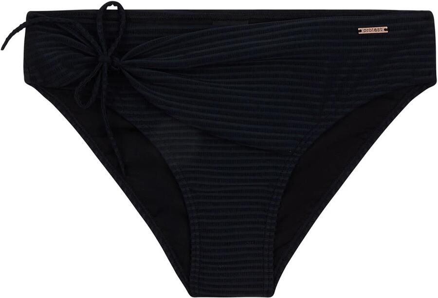 Protest high waist bikinibroekje MIXWRAP met ribstructuur zwart - Foto 4