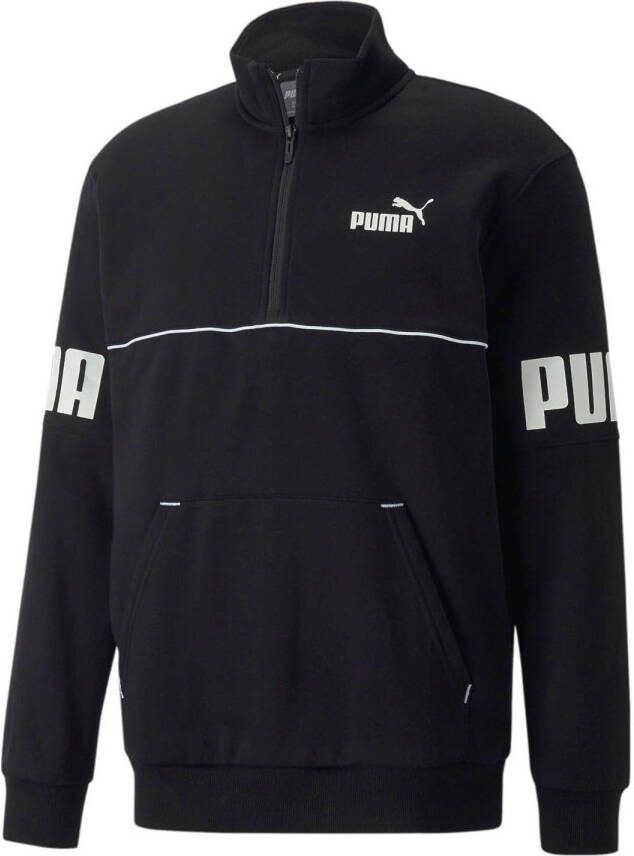 Puma power half zip sweater zwart heren