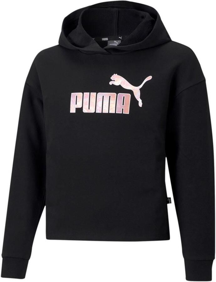 Puma Essentials Logo Cropped Hoodie Junior