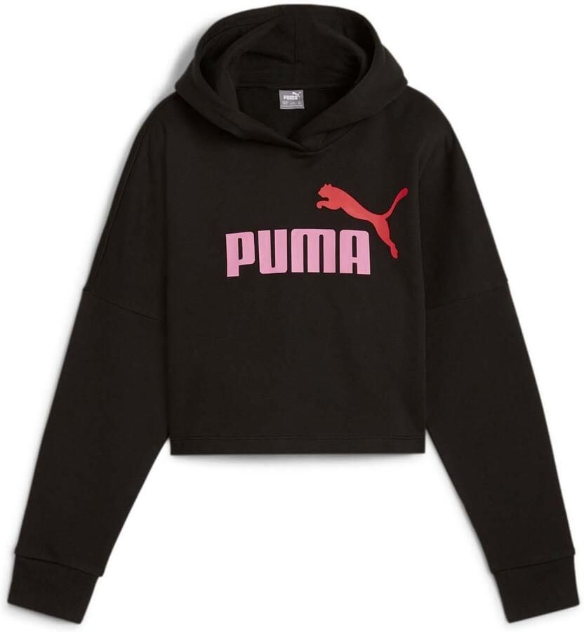 Puma Essentials Logo Cropped Hoodie Kids