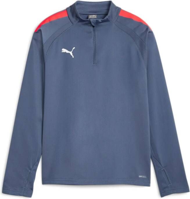 Puma Junior voetbalshirt blauw rood Sport t-shirt Polyester Opstaande kraag 164
