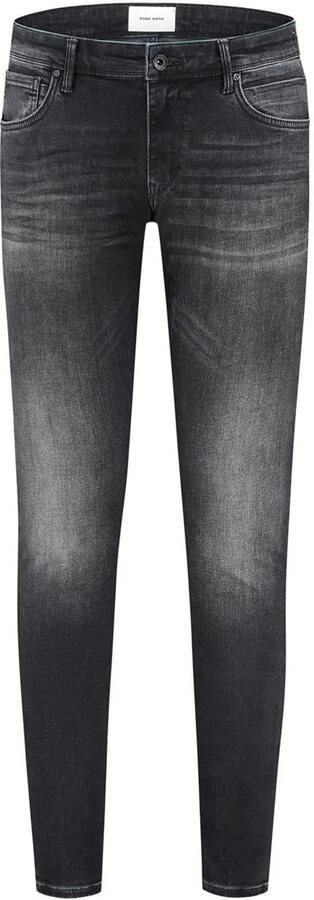 PURE PATH Heren Jeans The Jone Skinny Fit Jeans Donkergrijs - Foto 8