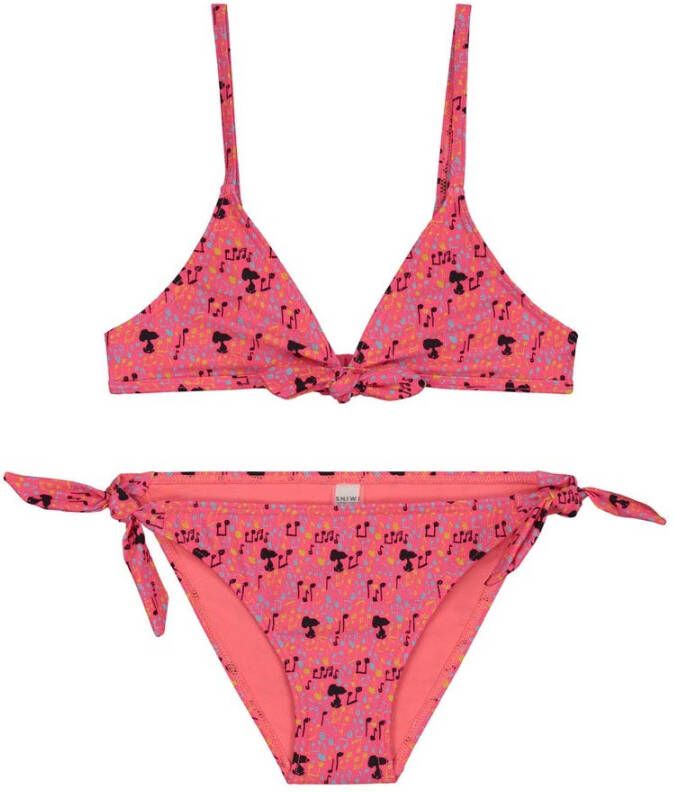 Shiwi triangel bikini Snoopy roze zwart Meisjes Polyamide All over print 176