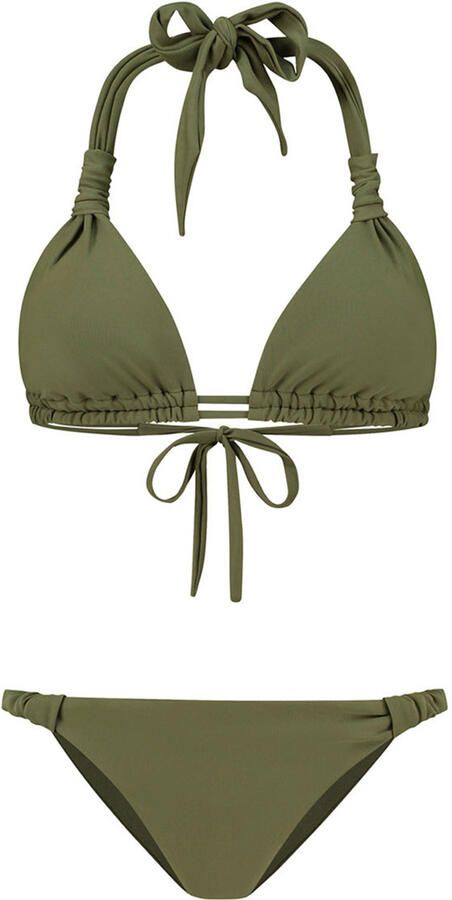 Shiwi voorgevormde triangel bikini Bibi olijfgroen - Foto 4