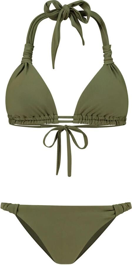 Shiwi voorgevormde triangel bikini Bibi olijfgroen - Foto 4