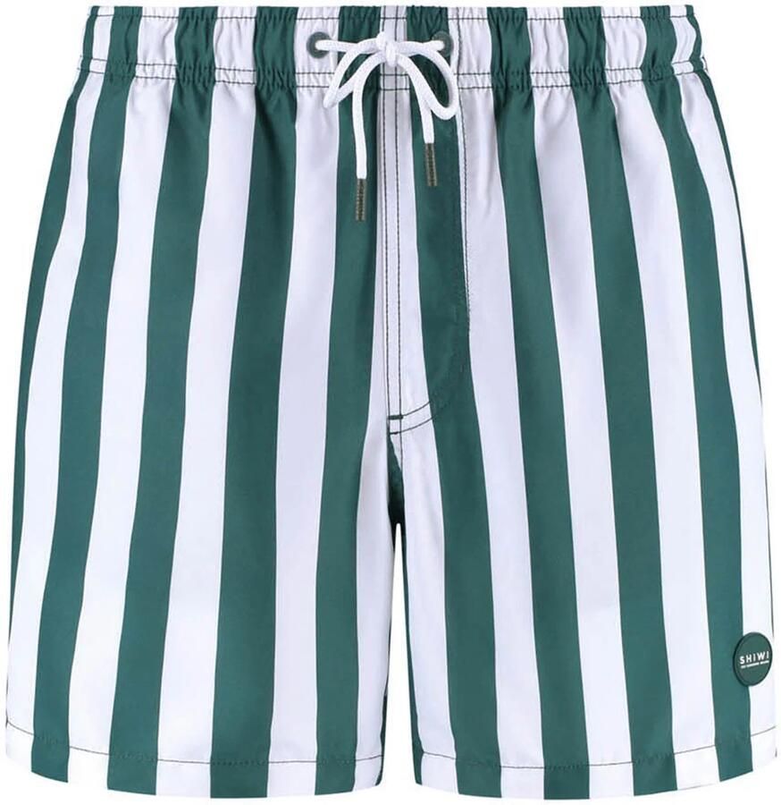 SHIWI Heren Zwembroeken Swimshort Broad Stripe Groen - Foto 5