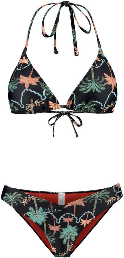 Shiwi triangel bikini Liz zwart groen oranje - Foto 2