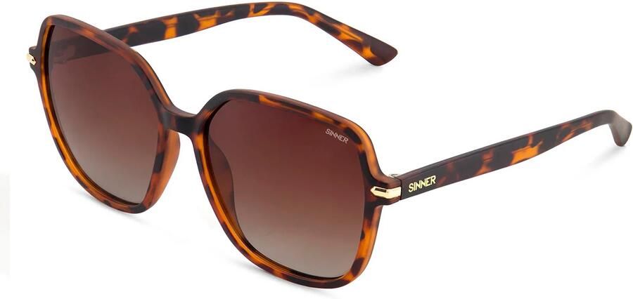 Sinner zonnebril met tortoise print Barfleur bruin