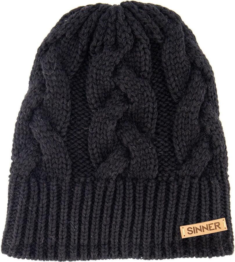 Sinner gebreide muts Cable zwart
