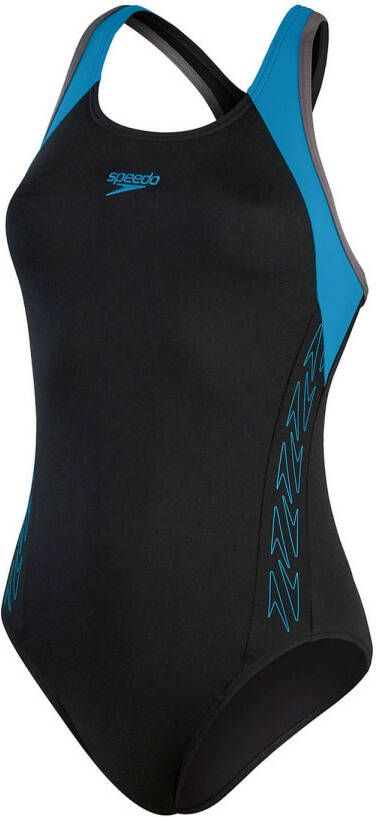Speedo ECO Endurance+ sportbadpa Hyperboom Splice zwart blauw
