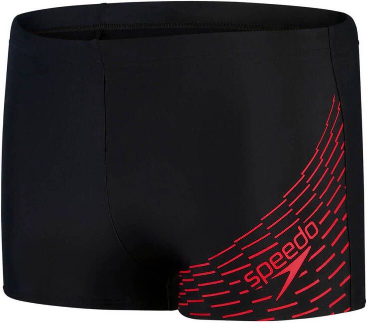 Speedo medley logo zwembroek zwart rood heren